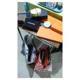 Assorted Empty Hermes, Chanel, Pandra, Louis Vuitton Boxes and Bags Assorted Empty Hermes, Chanel, Pandra, Louis Vuitton Boxes and Bags