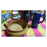 6 Pcs of Assorted Pottery, 2 Signed Pcs 6 Pcs of Assorted Pottery, 2 Signed Pcs