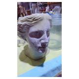 Lady Head Planter, Glass Canister and Large Hurrican Candleholder Lady Head Planter, Glass Canister and Large Hurrican Candleholder