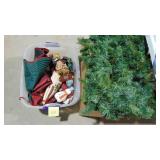 Assorted Christmas, Ornaments, Santas and Nice Thick Garland Assorted Christmas, Ornaments, Santas and Nice Thick Garland