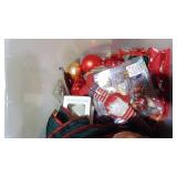 Assorted Christmas, Ornaments, Santas and Nice Thick Garland Assorted Christmas, Ornaments, Santas and Nice Thick Garland