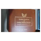 1 Book of Golden Replica of US Stamps, Approx 42 1 Book of Golden Replica of US Stamps, Approx 42