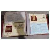 2 Books of Golden Replica of US Stamps, Approx 42 in one book and 8 in the other Book 2 Books of Golden Replica of US Stamps, Approx 42 in one book and 8 in the other Book