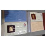 2 Books of Golden Replica of US Stamps, Approx 42 in one book and 8 in the other Book 2 Books of Golden Replica of US Stamps, Approx 42 in one book and 8 in the other Book