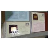 2 Books of Golden Replica of US Stamps, Approx 42 in one book and 8 in the other Book 2 Books of Golden Replica of US Stamps, Approx 42 in one book and 8 in the other Book