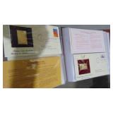 2 Books of Golden Replica of US Stamps, Approx 42 in one book and 8 in the other Book 2 Books of Golden Replica of US Stamps, Approx 42 in one book and 8 in the other Book