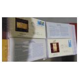 2 Books of Golden Replica of US Stamps, Approx 42 in one book and 8 in the other Book 2 Books of Golden Replica of US Stamps, Approx 42 in one book and 8 in the other Book