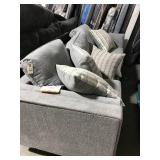 GREY SOFA WITH LOTS OF PILLOWS GREY SOFA WITH LOTS OF PILLOWS