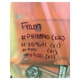 ASSORTED FRAM OIL FILTERS ASSORTED FRAM OIL FILTERS