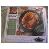 Parini Cookware 8in cast iron grill...