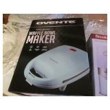 Ovente waffle bowl maker and Brooks...