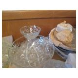 Huge Prescott cut glass servingware...