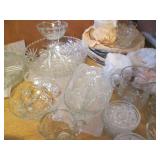Huge Prescott cut glass servingware...