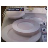 2-12pc Luminarc plate and bowl sets...