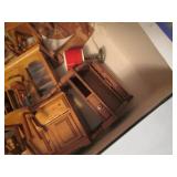 19pc hand crafted wood doll house f...