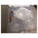 Lot of Vintage Prescott glass plate...