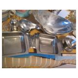 Stainless steel bowl and servingwar...