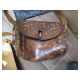 Vintage hand tooled saddle leather ...