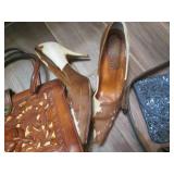 Vintage hand tooled saddle leather ...