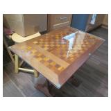 Vintage carved wood Chess/Checker t...