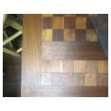 Vintage carved wood Chess/Checker t...