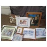 Wall art and decor lot including Wo...