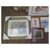 Wall art and decor lot including Wo...