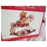 Holiday Novelty bear on Rocking Hor...