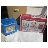 Pair of Lighted Ceramic Village set...