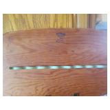 Petite wood side table, picnic bask...