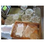 Vintage cut glassware including a b...