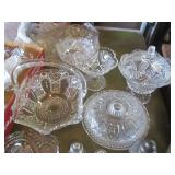 Vintage cut glassware including a b...