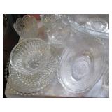 Vintage glass and ceramic serving p...