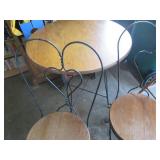 3pc Twisted metal Bistro table and ...