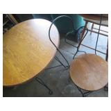 3pc Twisted metal Bistro table and ...