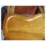 Vintage Wooden baby high chair, wic...