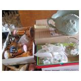 Hand painted stubby pitcher and gla...