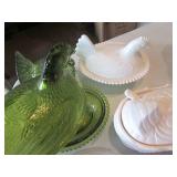 Collection of depression era glass ...