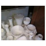 Massive collection of milk glass an...