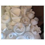 Massive collection of milk glass an...