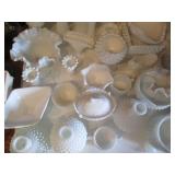Massive collection of milk glass an...