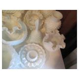 Massive collection of milk glass an...