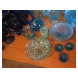 Vintage collectible glassware cobal...