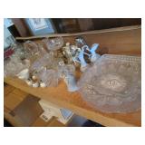 Vintage cut glass serving plates, b...