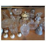 Vintage cut glass serving plates, b...