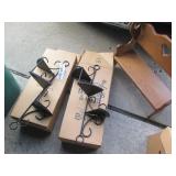 Wood heart themed doll bench, metal...