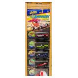 Wooden Swivel Display All New in Box including Matchbox and Johnny Lighting Cars