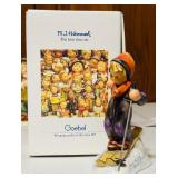 Vintage Hummels including "Ride into Christmas", "Peaceful Offering", "Skier", "Merry Wanderer" and "Lost Sheep"