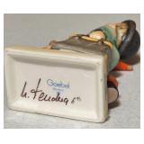 Vintage Hummels including "Ride into Christmas", "Peaceful Offering", "Skier", "Merry Wanderer" and "Lost Sheep"