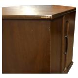 Vintage Mersman Mid-Century Hexagon End Table Cabinet 1960